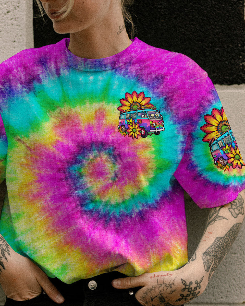 RUNNING AGAINST THE WIND TIE DYE ALL OVER PRINT - TLTW1606233