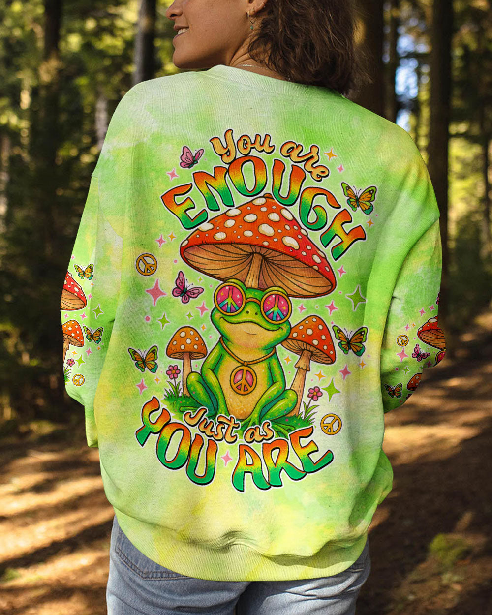 YOU ARE ENOUGH JUST AS YOU ARE FROG ALL OVER PRINT - TLTW1606251