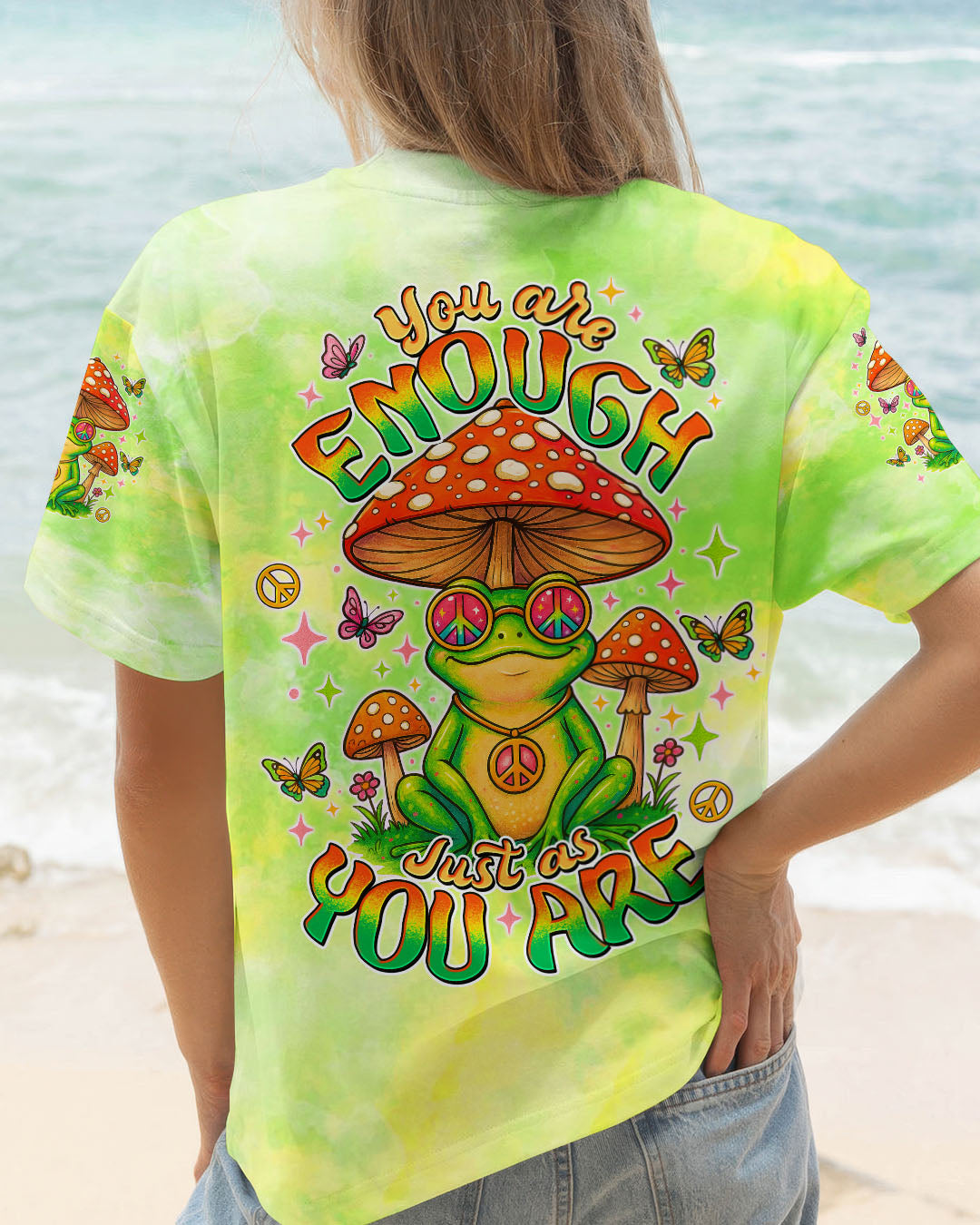 YOU ARE ENOUGH JUST AS YOU ARE FROG ALL OVER PRINT - TLTW1606251