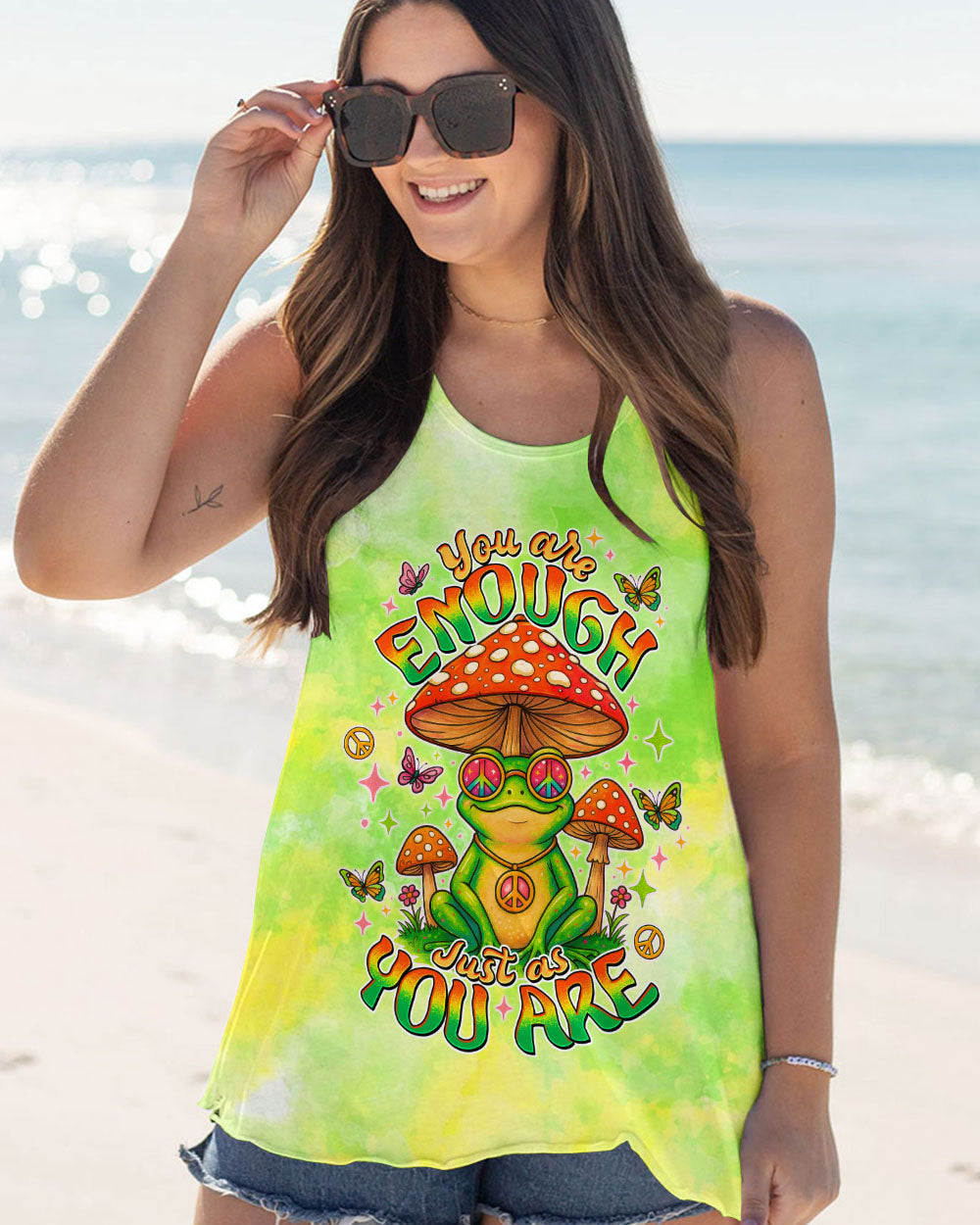 YOU ARE ENOUGH JUST AS YOU ARE FROG ALL OVER PRINT - TLTW1606251