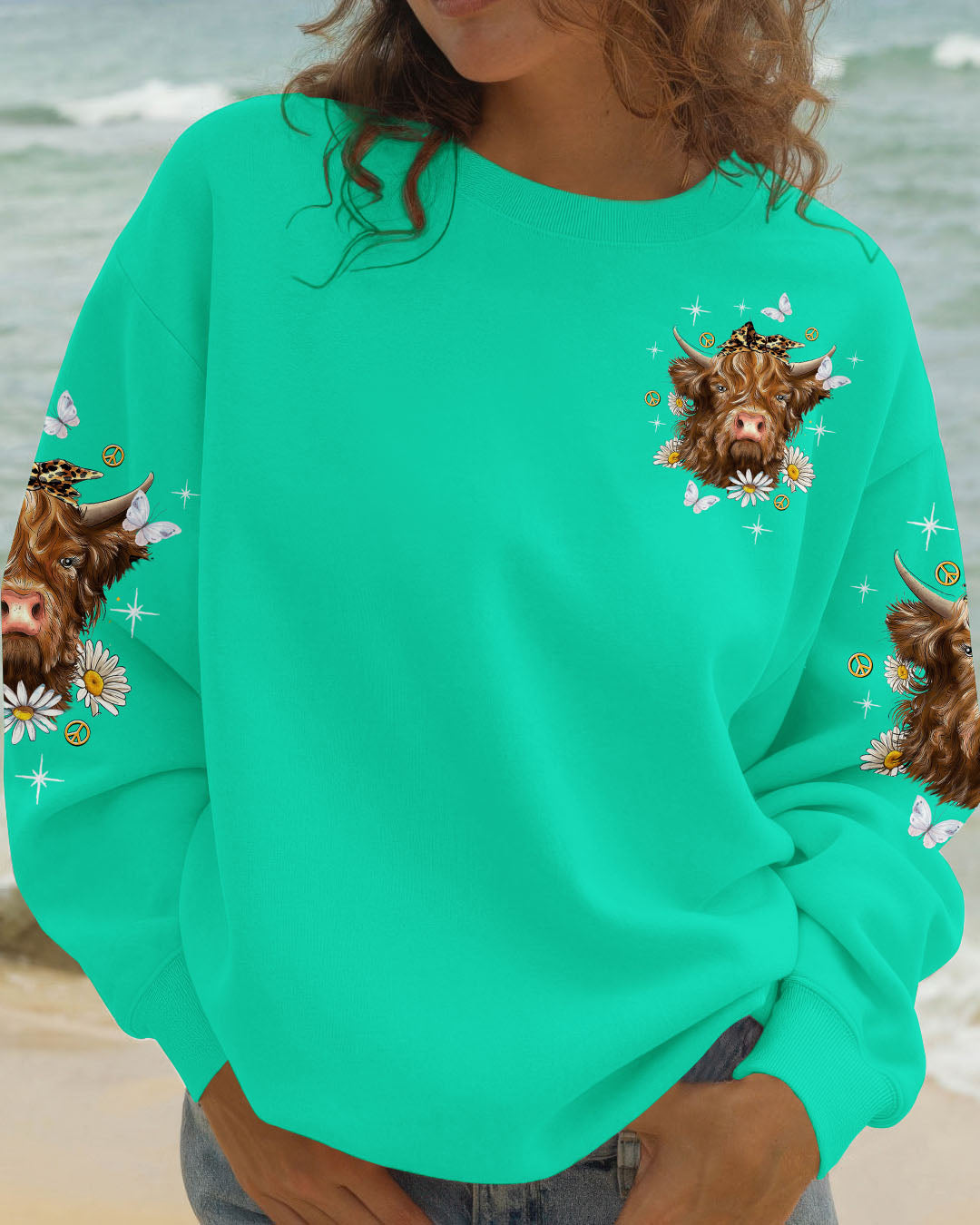 YOUR CRAZY IS SHOWING COW ALL OVER PRINT - TLTW1609254