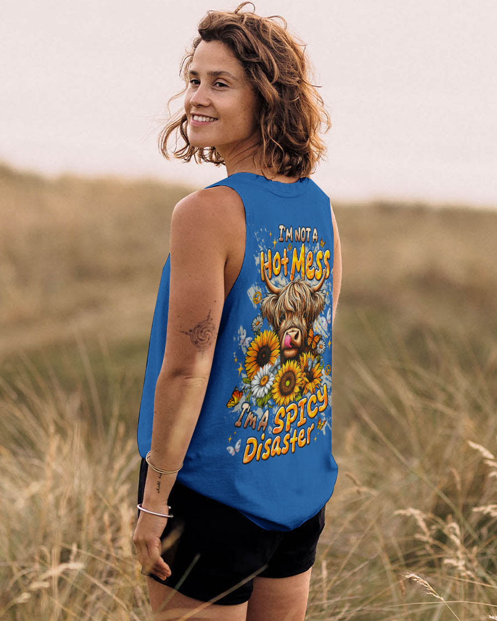 I'M NOT A HOT MESS COW SUNFLOWER ALL OVER PRINT - TLTW1610253