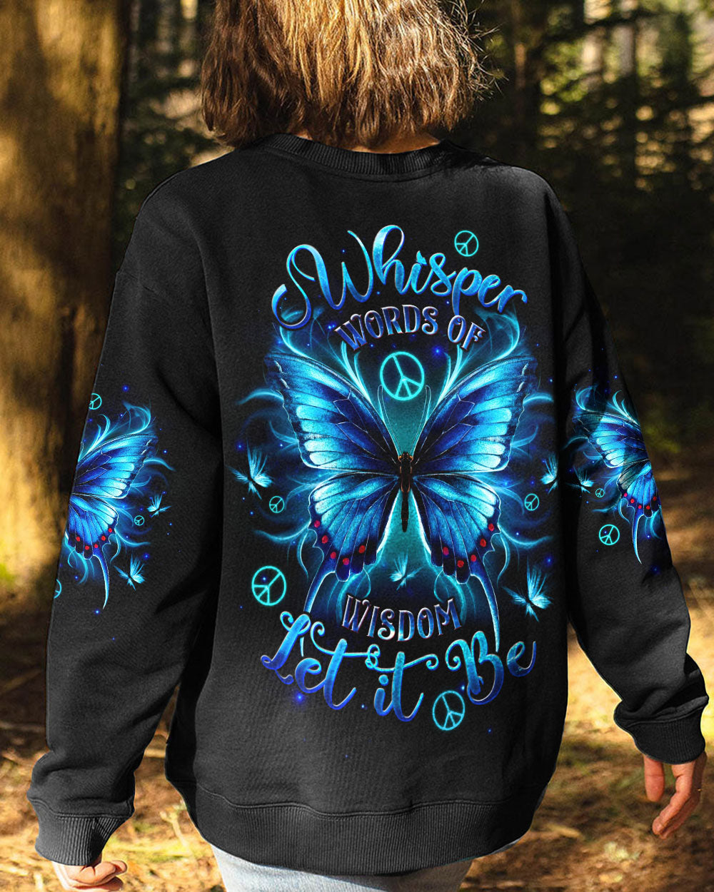 WHISPER WORDS OF WISDOM LET IT BE BUTTERFLY ALL OVER PRINT  - TLTW1612242