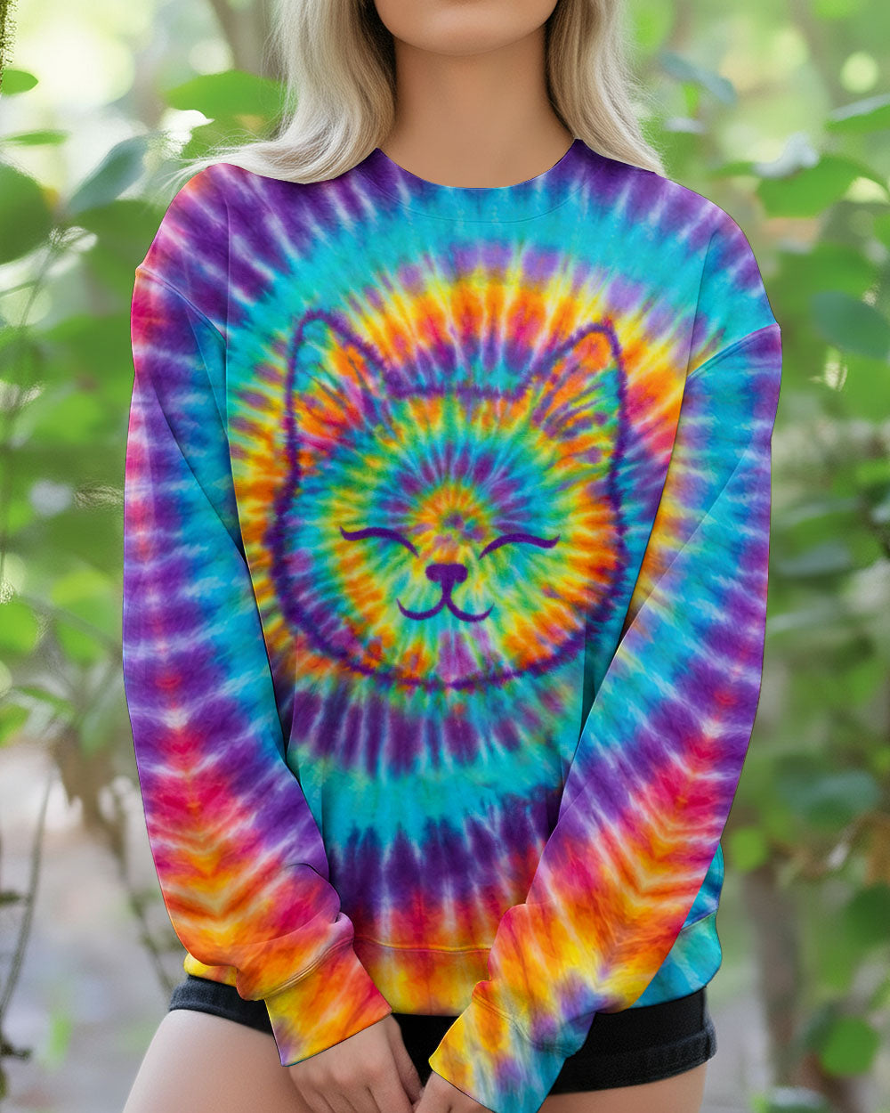 FUNNY CAT SWIRL ALL OVER PRINT - TLTW1701262
