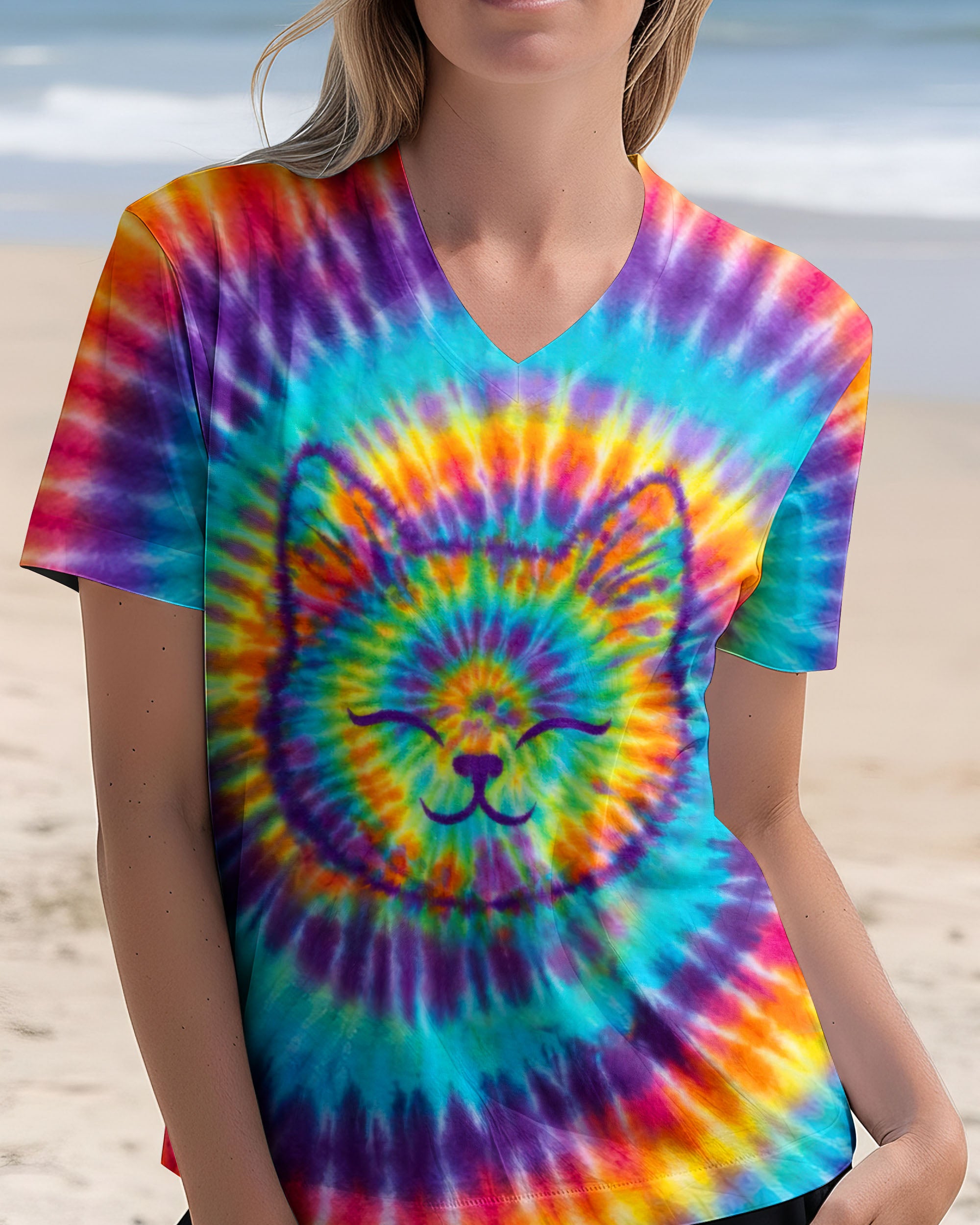 FUNNY CAT SWIRL ALL OVER PRINT - TLTW1701262