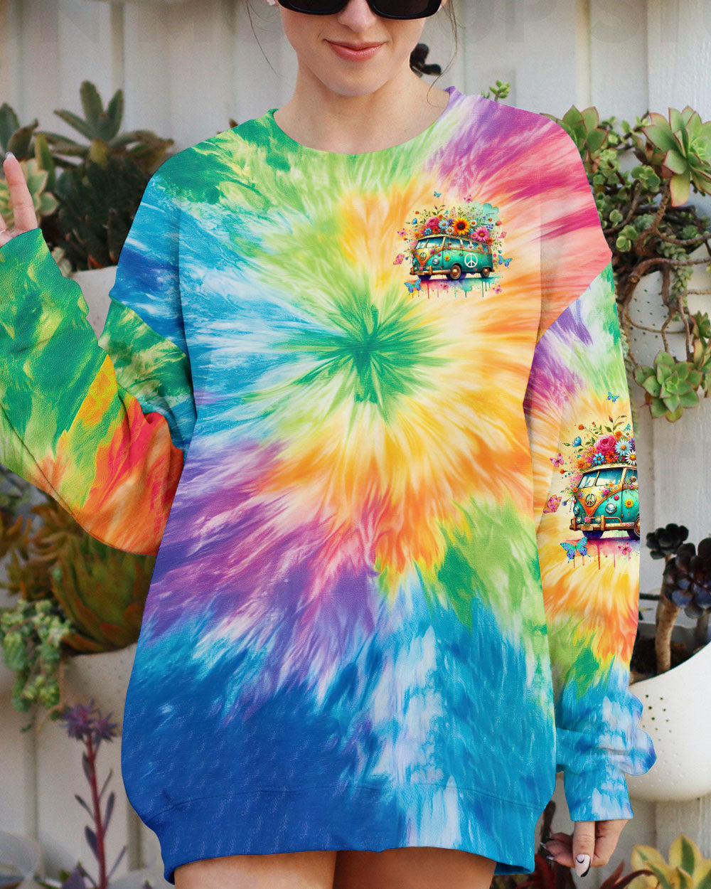 RUNNING AGAINST THE WIND BUS TIE DYE ALL OVER PRINT - TLTW1703255