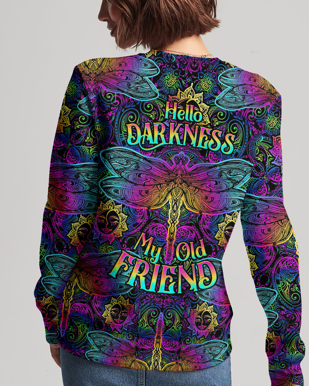 HELLO DARKNESS MY OLD FRIEND DRAGONFLY MANDALA ALL OVER PRINT - TLTW1707232