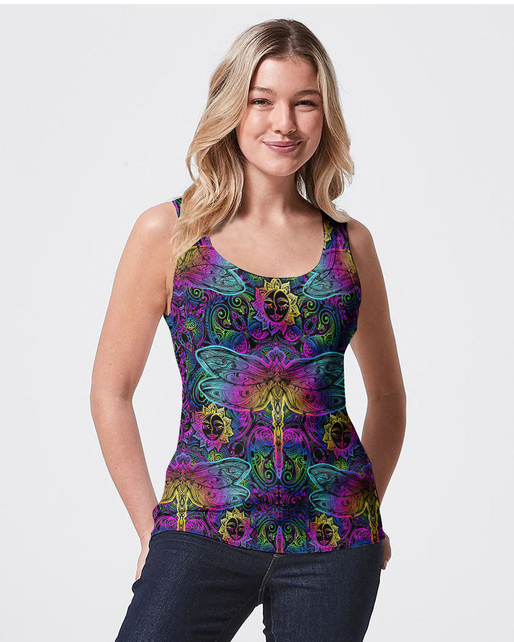 HELLO DARKNESS MY OLD FRIEND DRAGONFLY MANDALA ALL OVER PRINT - TLTW1707232