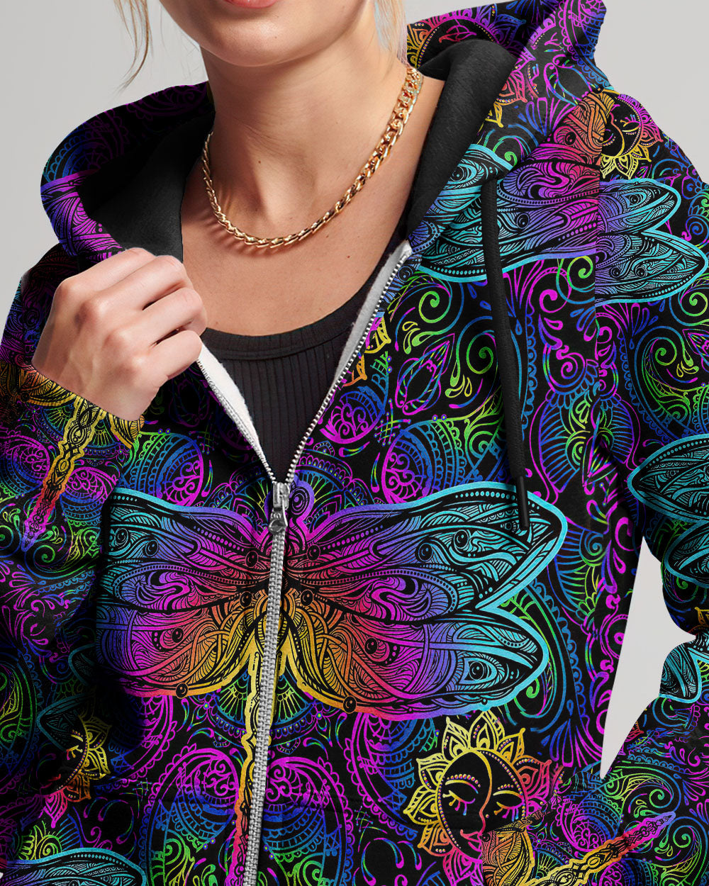 HELLO DARKNESS MY OLD FRIEND DRAGONFLY MANDALA ALL OVER PRINT - TLTW1707232