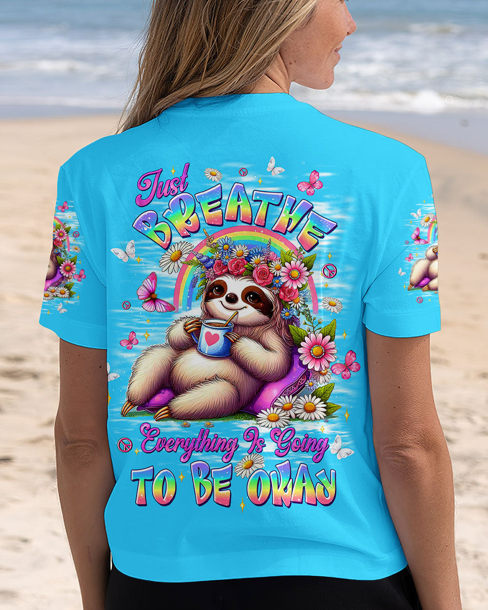 JUST BREATHE SLOTH ALL OVER PRINT - TLTW1709254