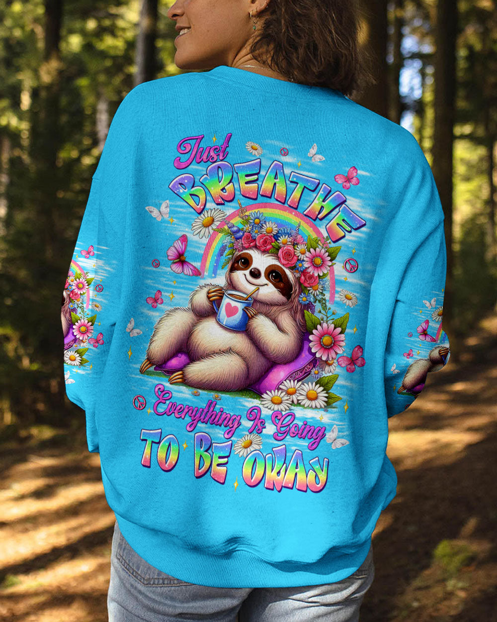 JUST BREATHE SLOTH ALL OVER PRINT - TLTW1709254