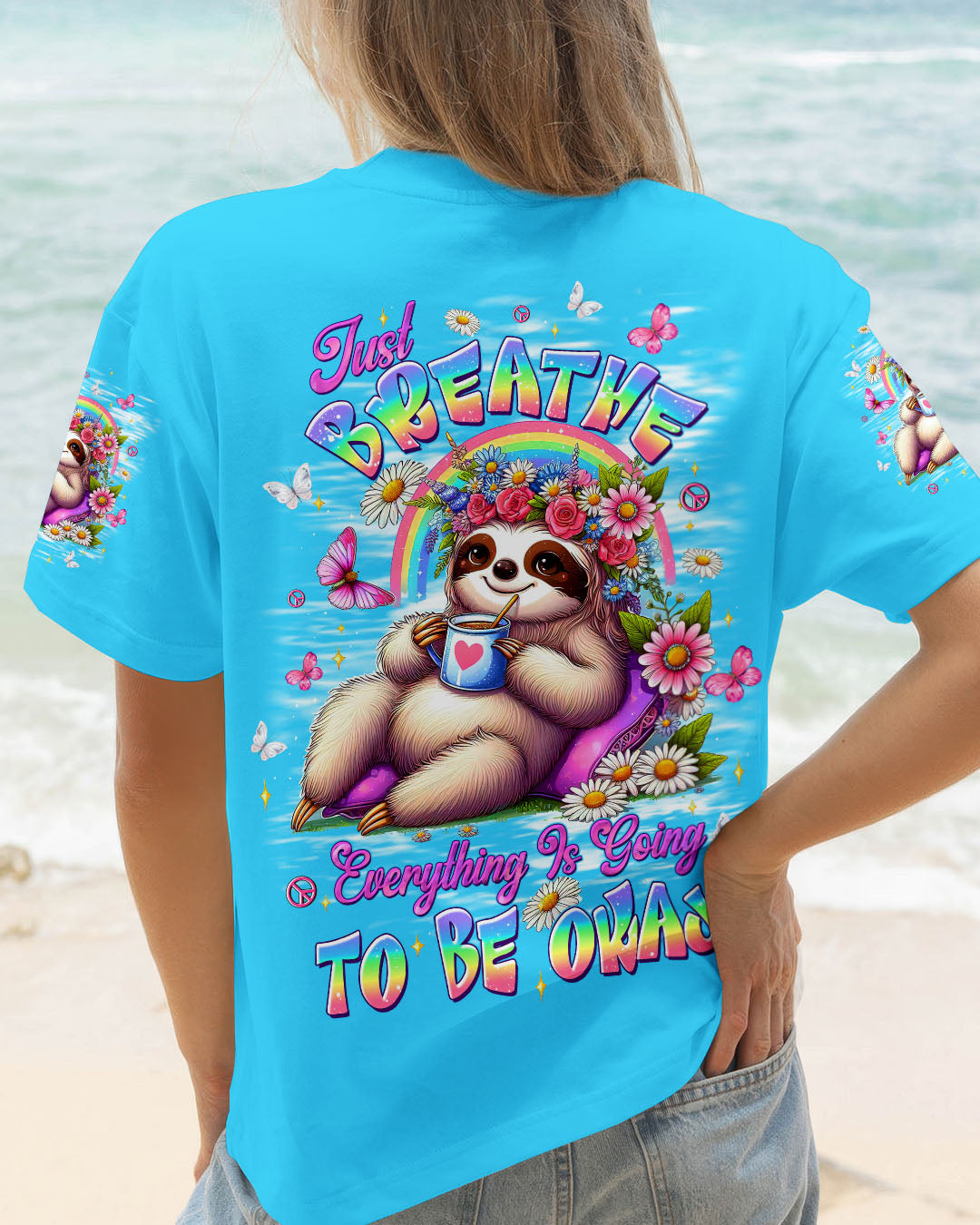 JUST BREATHE SLOTH ALL OVER PRINT - TLTW1709254