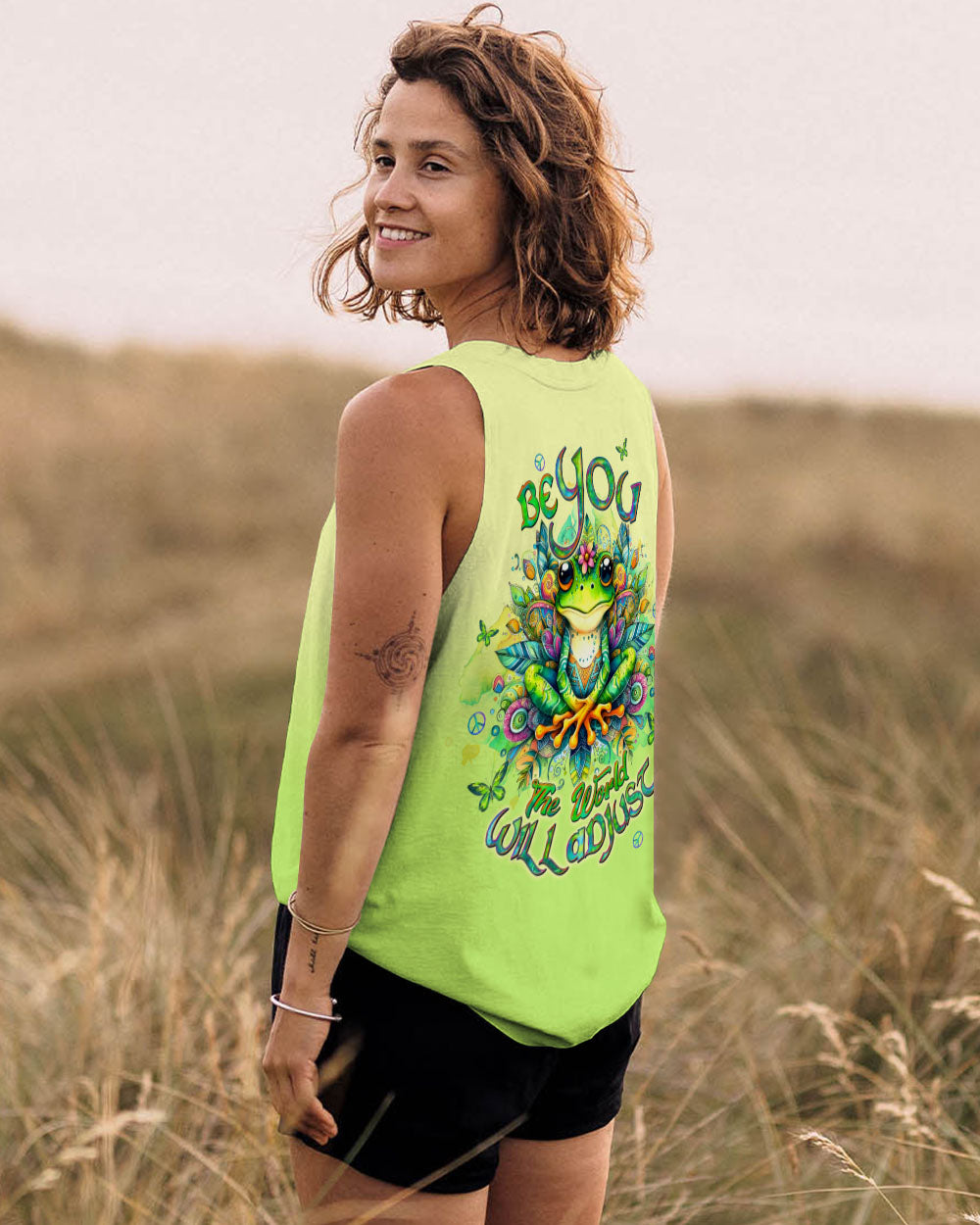 BE YOU THE WORLD WILL ADJUST FROG  ALL OVER PRINT  -  TLTW1803254