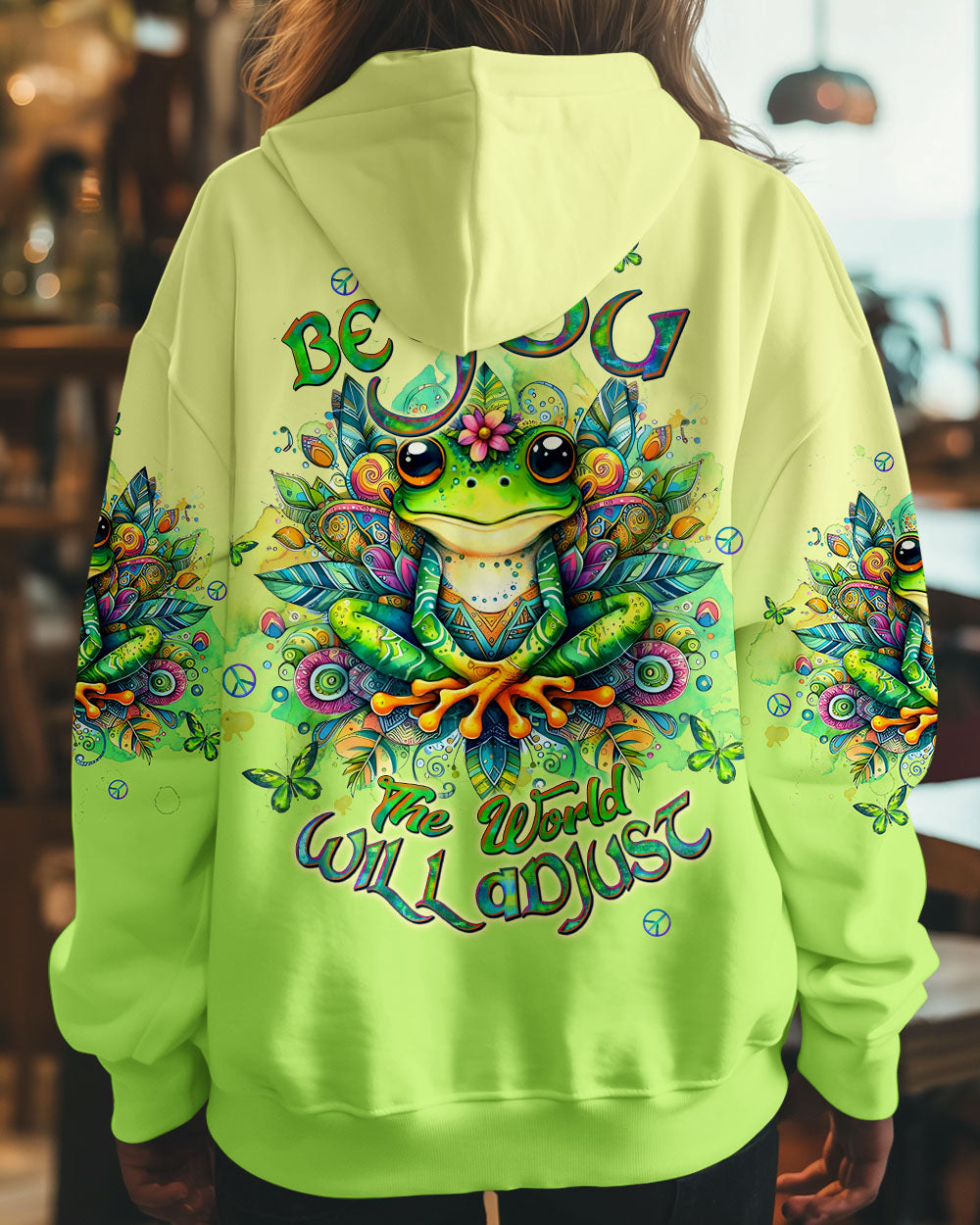 BE YOU THE WORLD WILL ADJUST FROG  ALL OVER PRINT  -  TLTW1803254