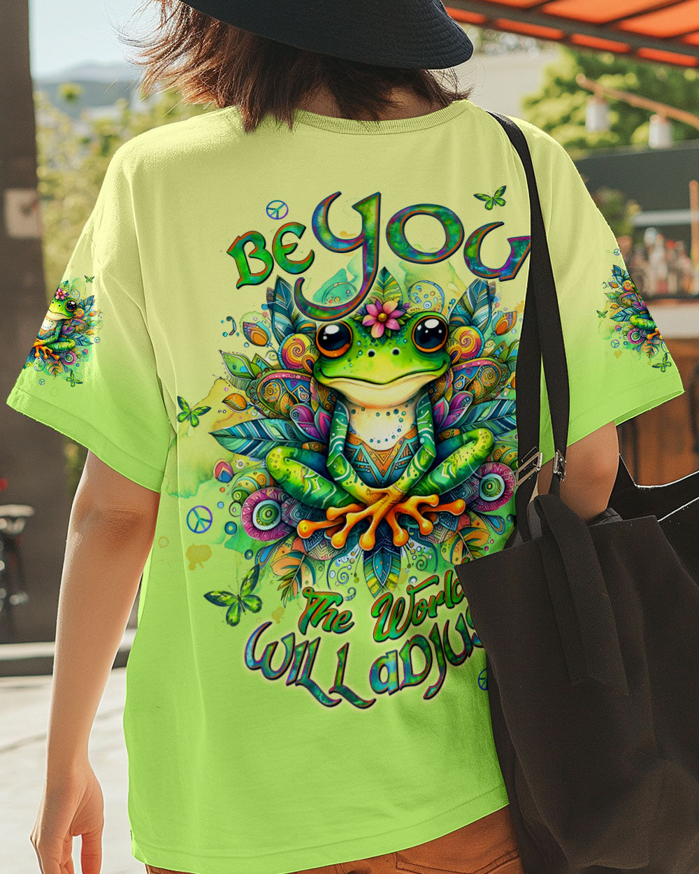 BE YOU THE WORLD WILL ADJUST FROG  ALL OVER PRINT  -  TLTW1803254