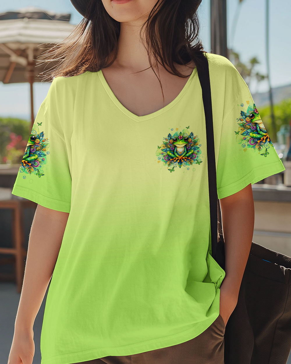 BE YOU THE WORLD WILL ADJUST FROG  ALL OVER PRINT  -  TLTW1803254
