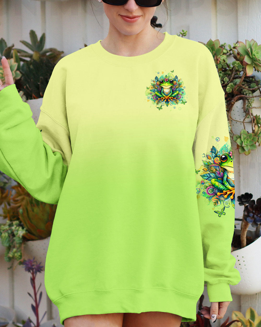 BE YOU THE WORLD WILL ADJUST FROG  ALL OVER PRINT  -  TLTW1803254