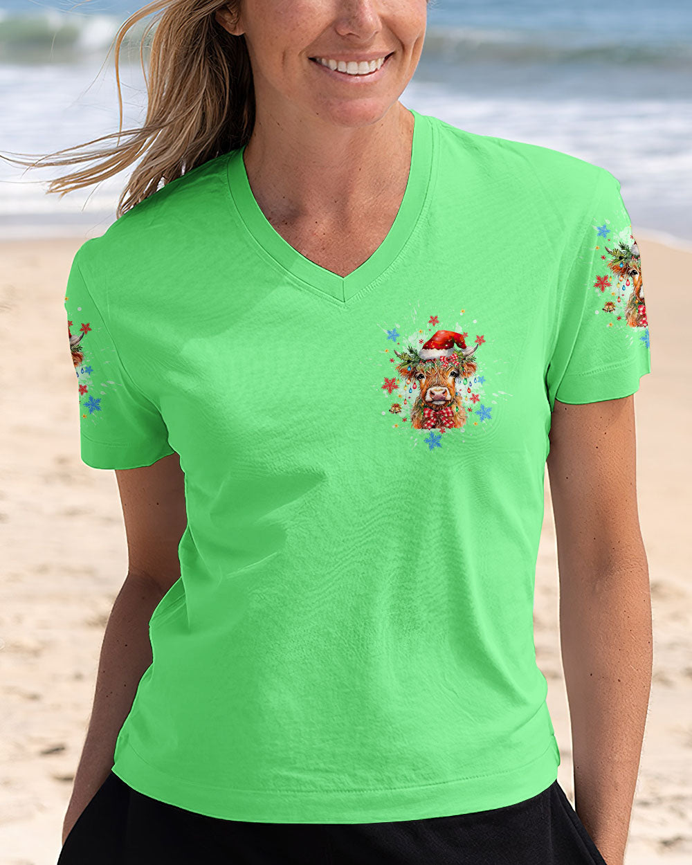 SANTA'S FAVORITE HOT MESS COW CHRISTMAS ALL OVER PRINT  - TLTW1811245