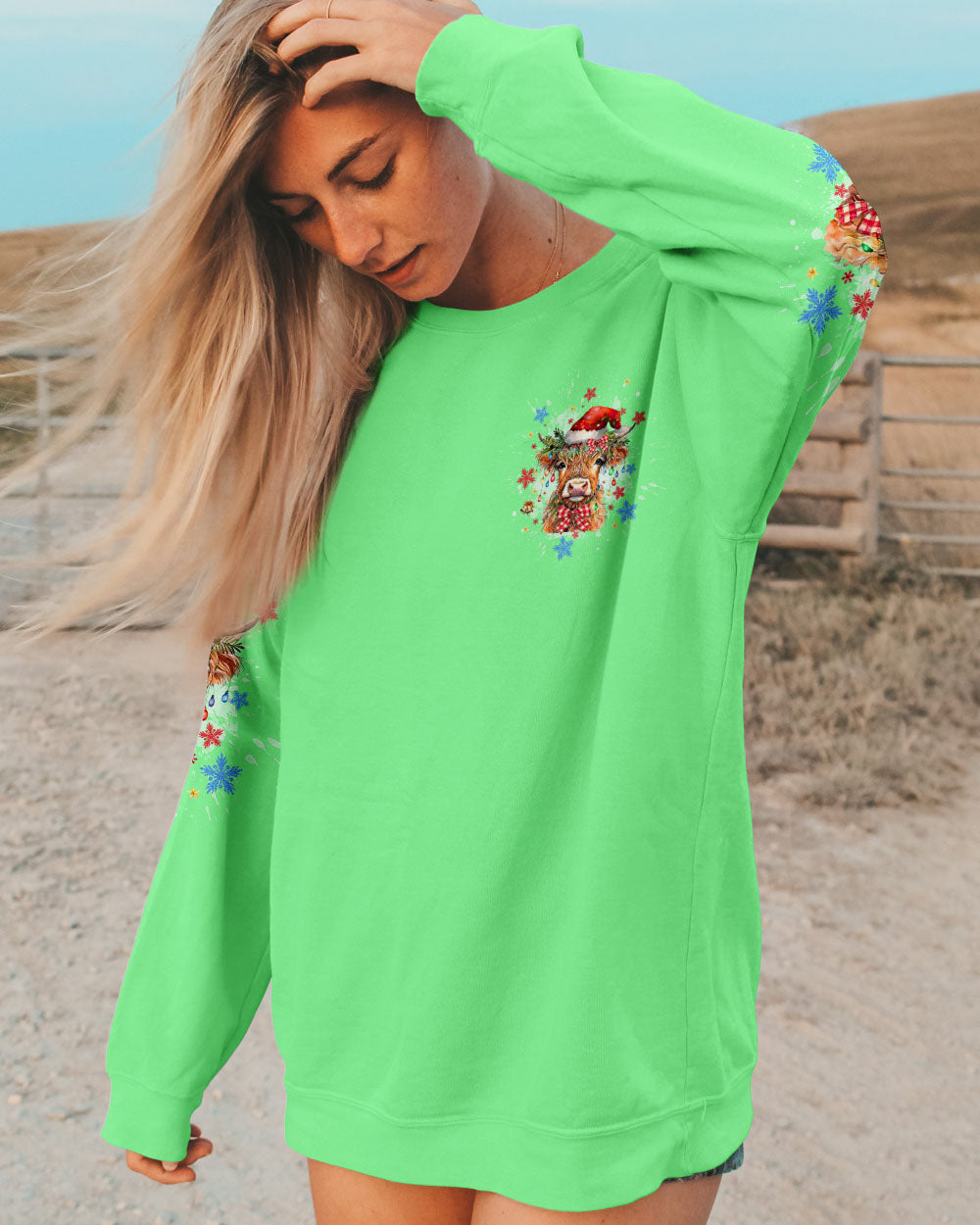 SANTA'S FAVORITE HOT MESS COW CHRISTMAS ALL OVER PRINT  - TLTW1811245
