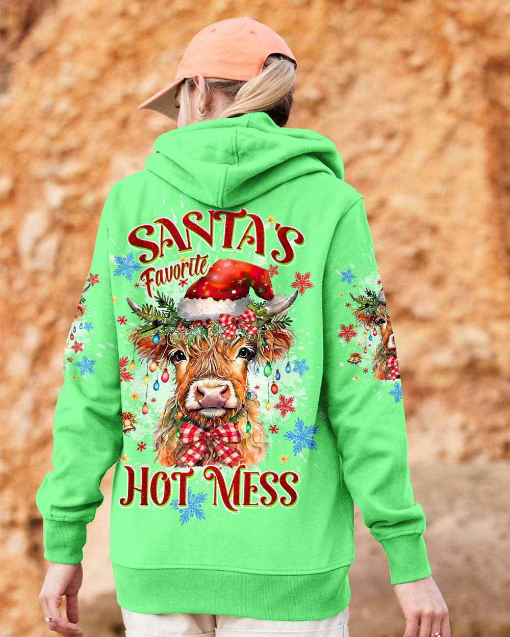 SANTA'S FAVORITE HOT MESS COW CHRISTMAS ALL OVER PRINT  - TLTW1811245