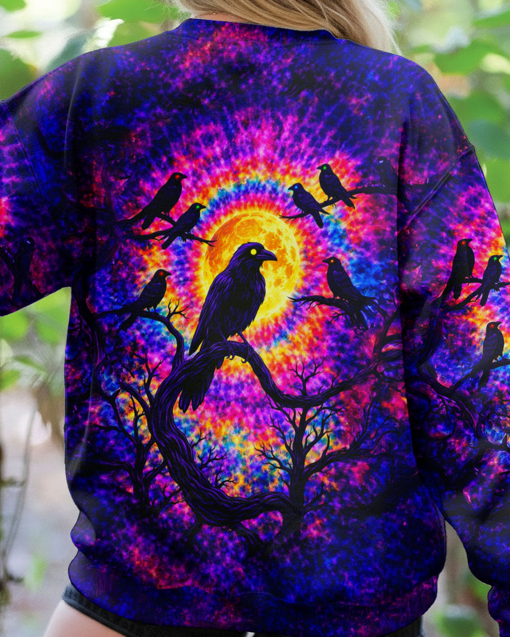 RAVEN UNDER MOON SWIRL ALL OVER PRINT  - TLTW1901263