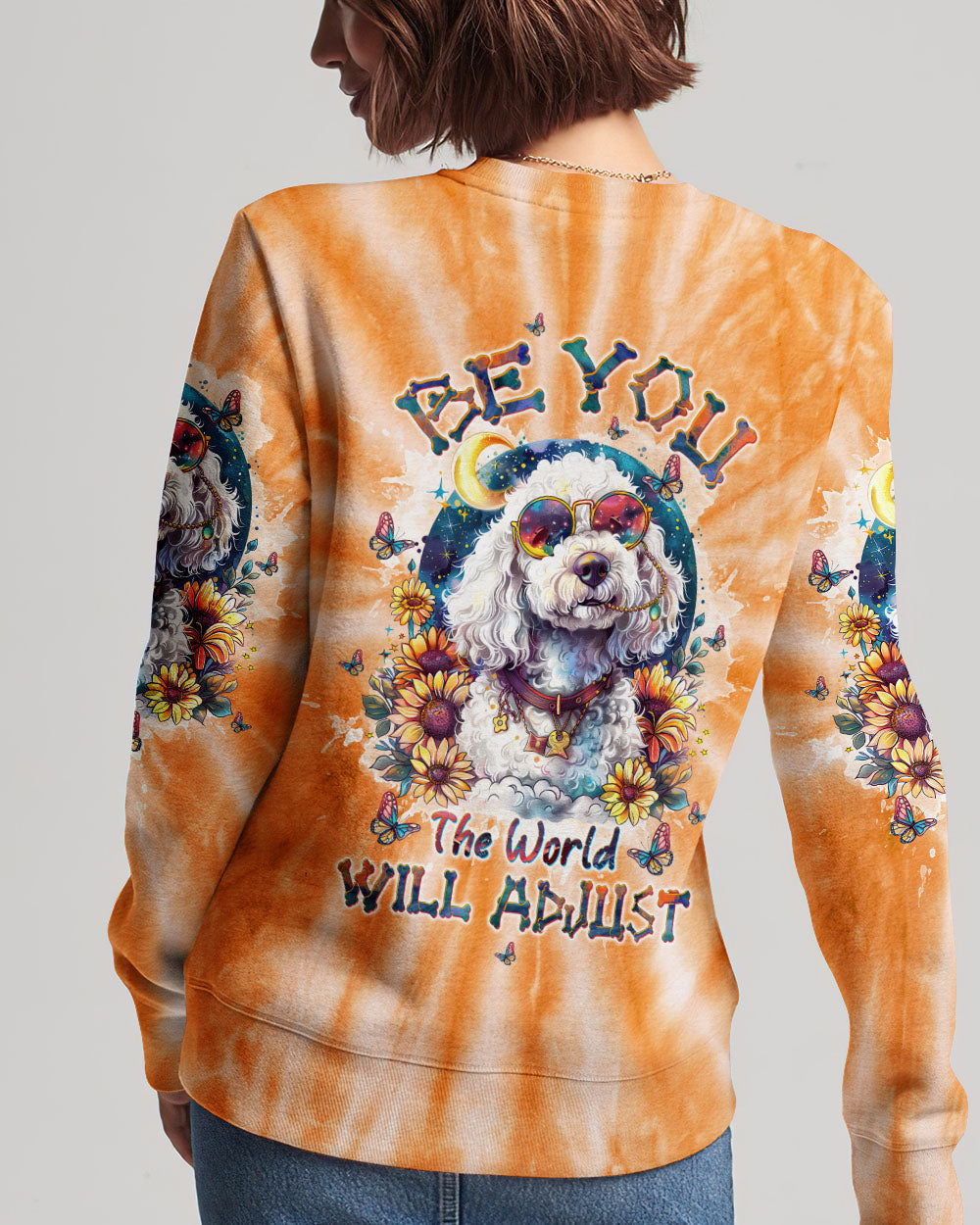 BE YOU THE WORLD WILL ADJUST POODLE DOG ALL OVER PRINT - TLTW1904243