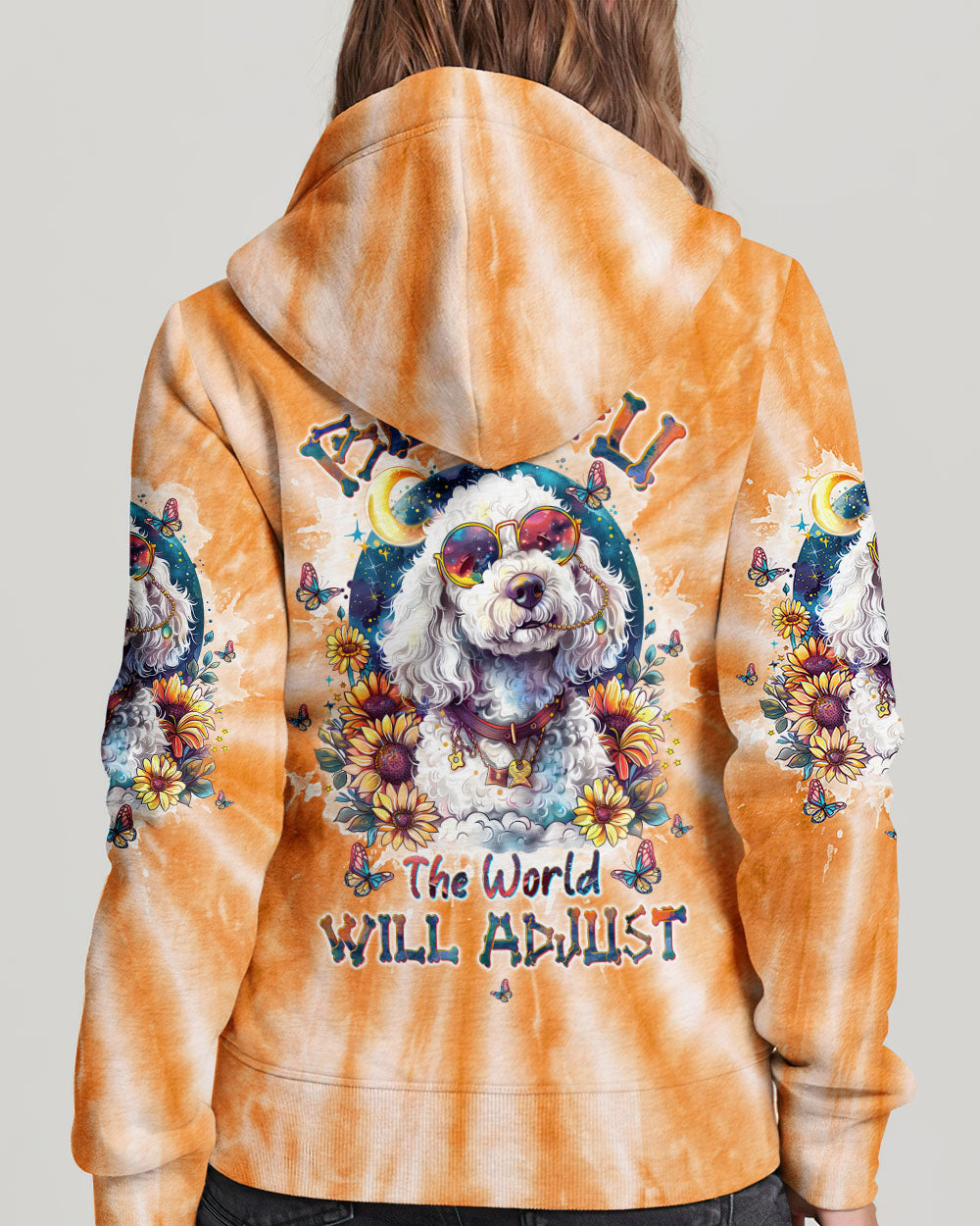 BE YOU THE WORLD WILL ADJUST POODLE DOG ALL OVER PRINT - TLTW1904243