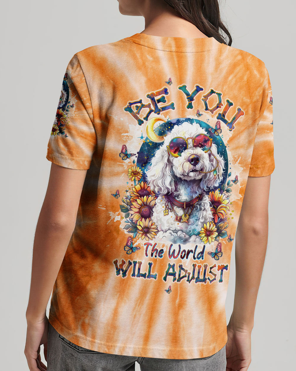 BE YOU THE WORLD WILL ADJUST POODLE DOG ALL OVER PRINT - TLTW1904243