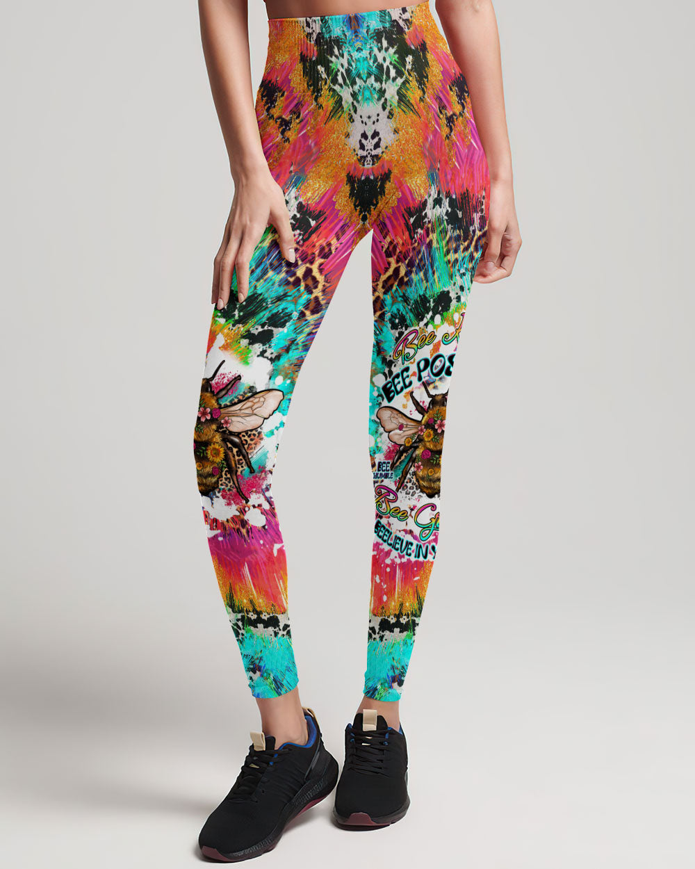 BEE KIND BEE POSITIVE TIE DYE ALL OVER PRINT - TLTW1907234