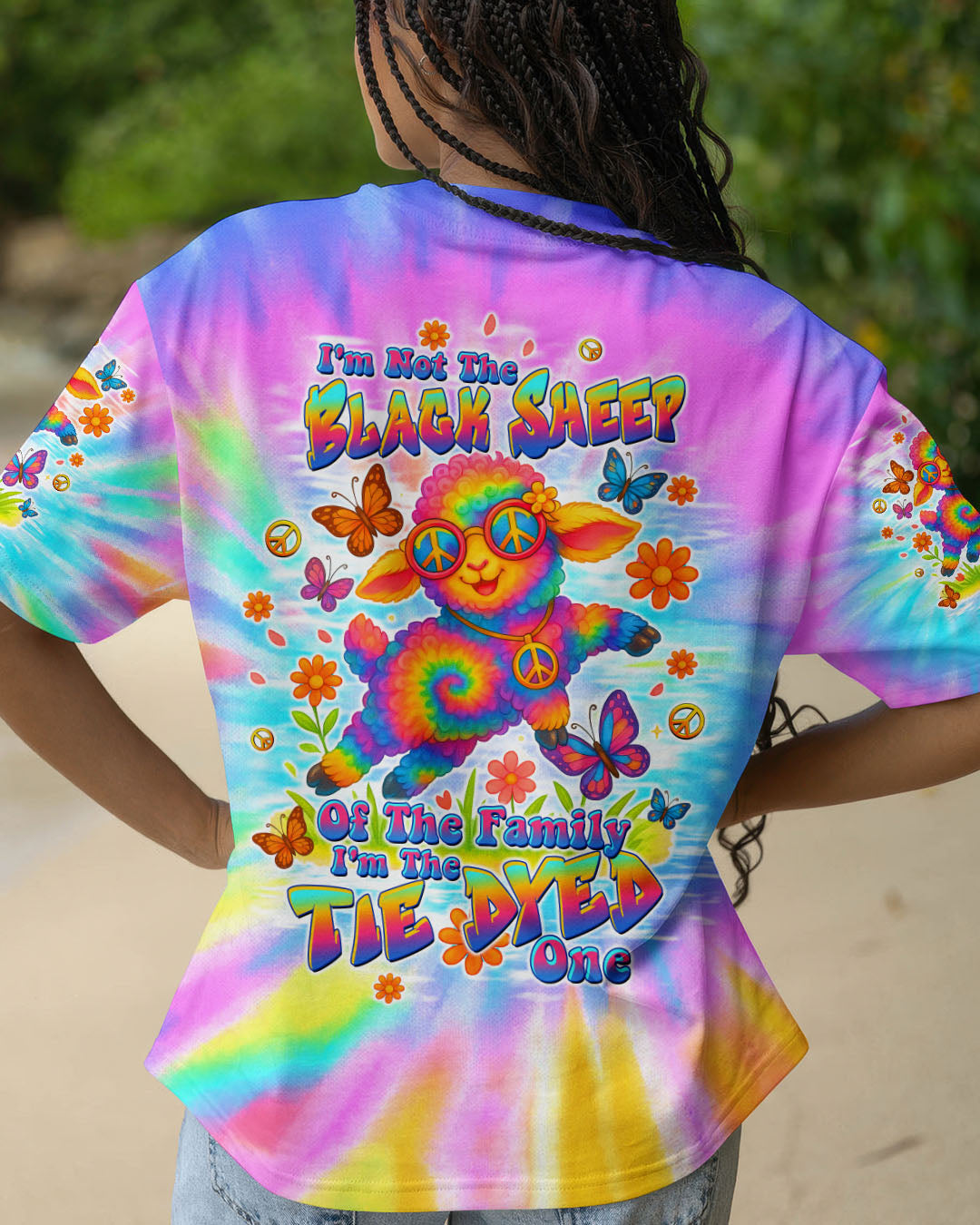 I'M NOT THE BLACK SHEEP TIE DYE  ALL OVER PRINT - TLTW1908252