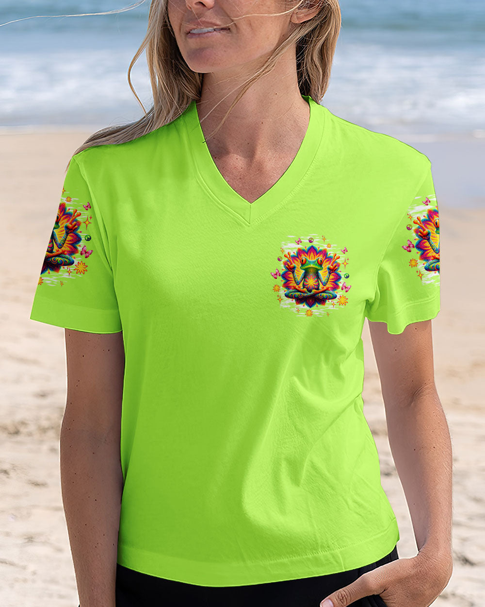 BE YOU THE WORLD WILL ADJUST FROG ALL OVER PRINT - TLTW1908253