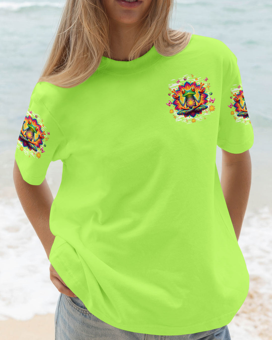 BE YOU THE WORLD WILL ADJUST FROG ALL OVER PRINT - TLTW1908253