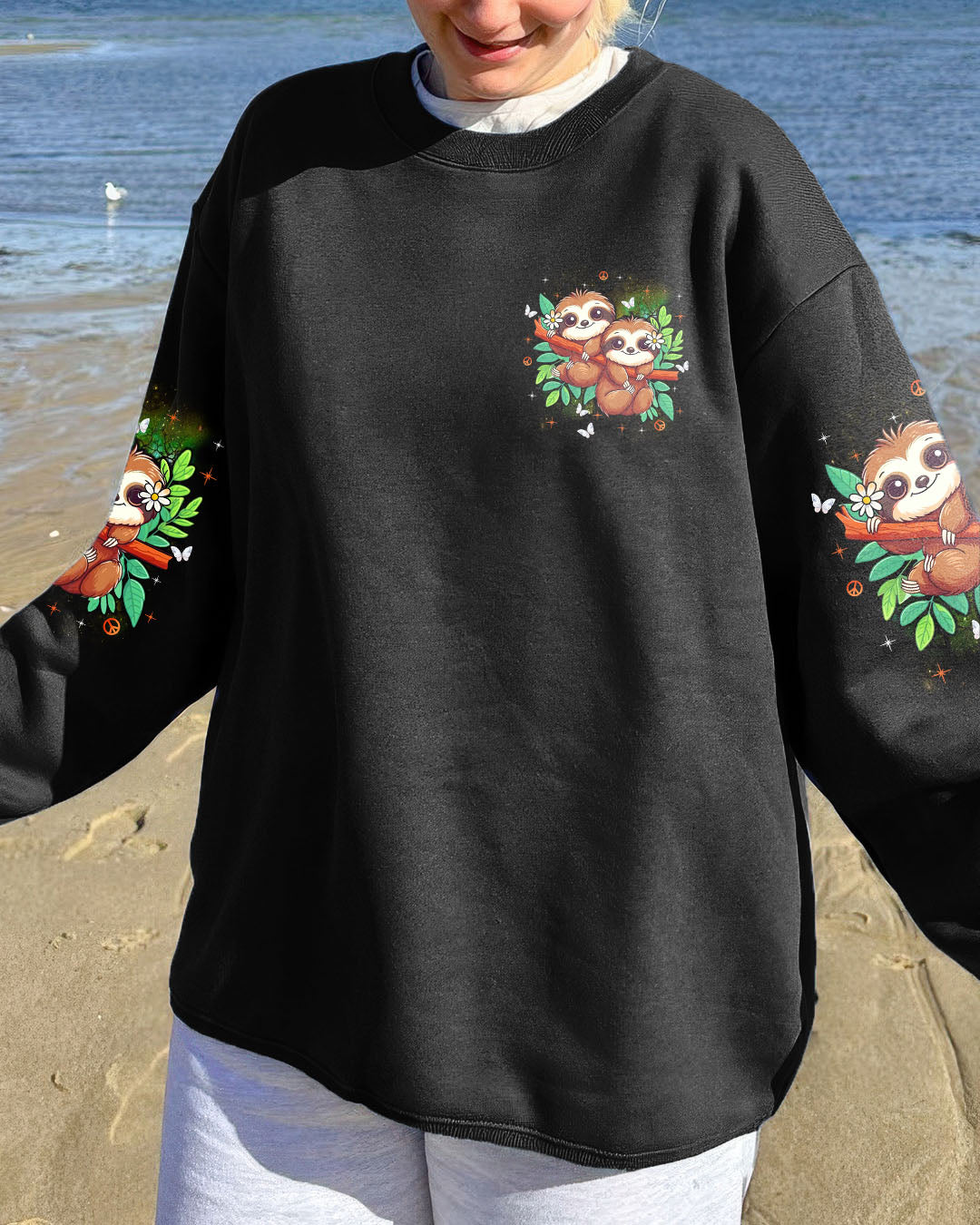 LET'S HANG OUT TOGETHER SLOTH ALL OVER PRINT - TLTW1909251