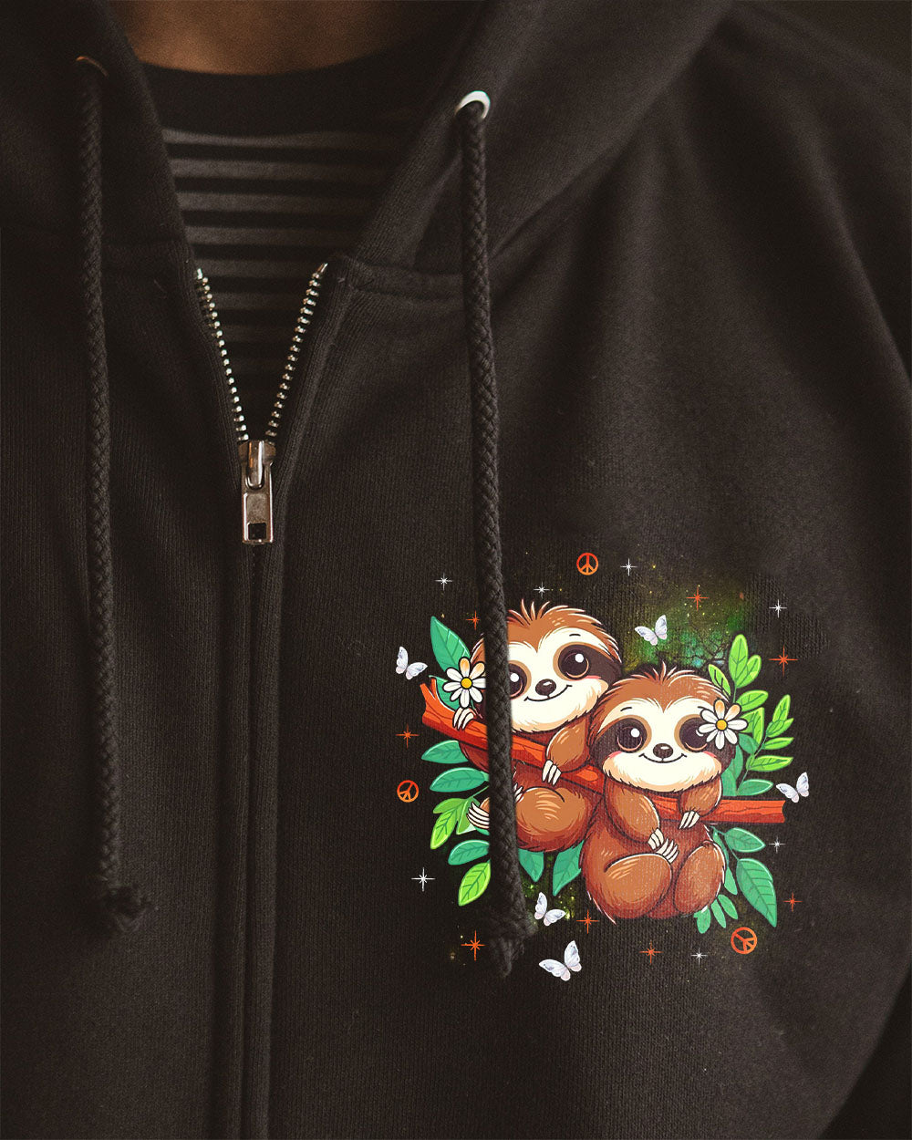 LET'S HANG OUT TOGETHER SLOTH ALL OVER PRINT - TLTW1909251