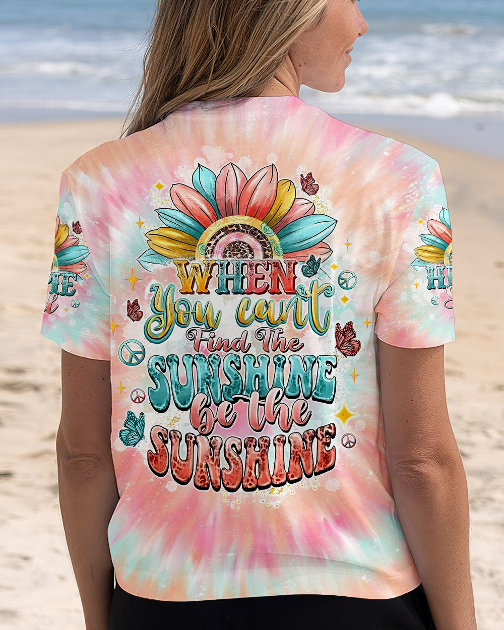 BE THE SUNSHINE SUNFLOWER TIE DYE ALL OVER PRINT  - TLTW1911245