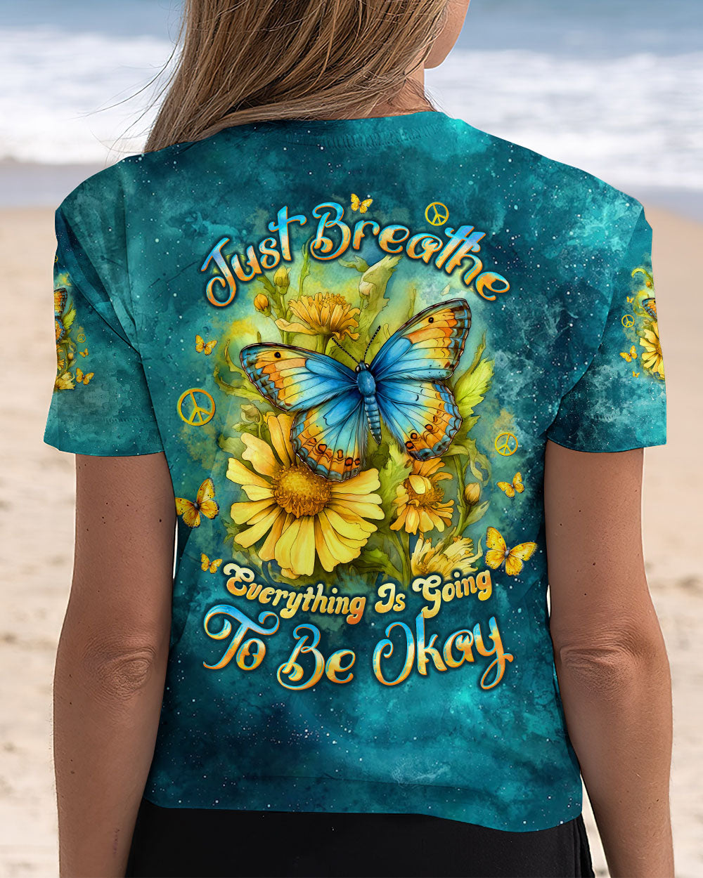 JUST BREATHE BUTTERFY ALL OVER PRINT - TLTW1912244