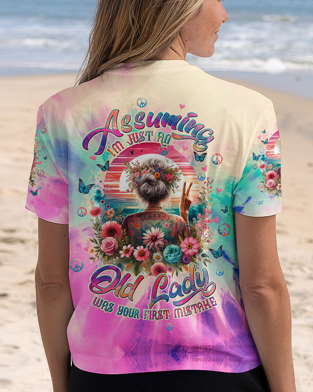 ASSUMING I'M JUST AN OLD LADY TIE DYE ALL OVER PRINT - TLTW2003252