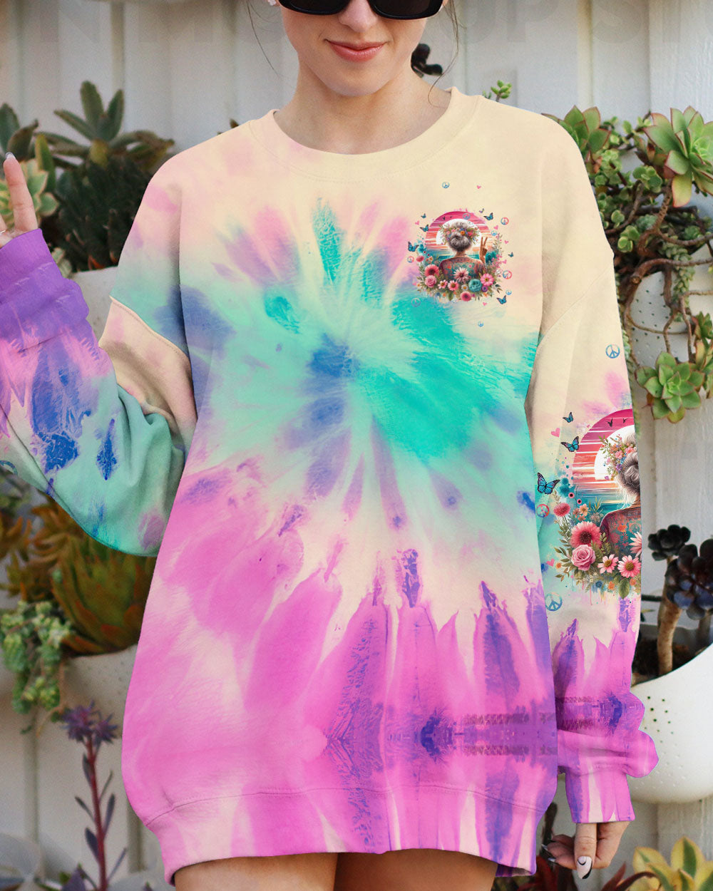 ASSUMING I'M JUST AN OLD LADY TIE DYE ALL OVER PRINT - TLTW2003252