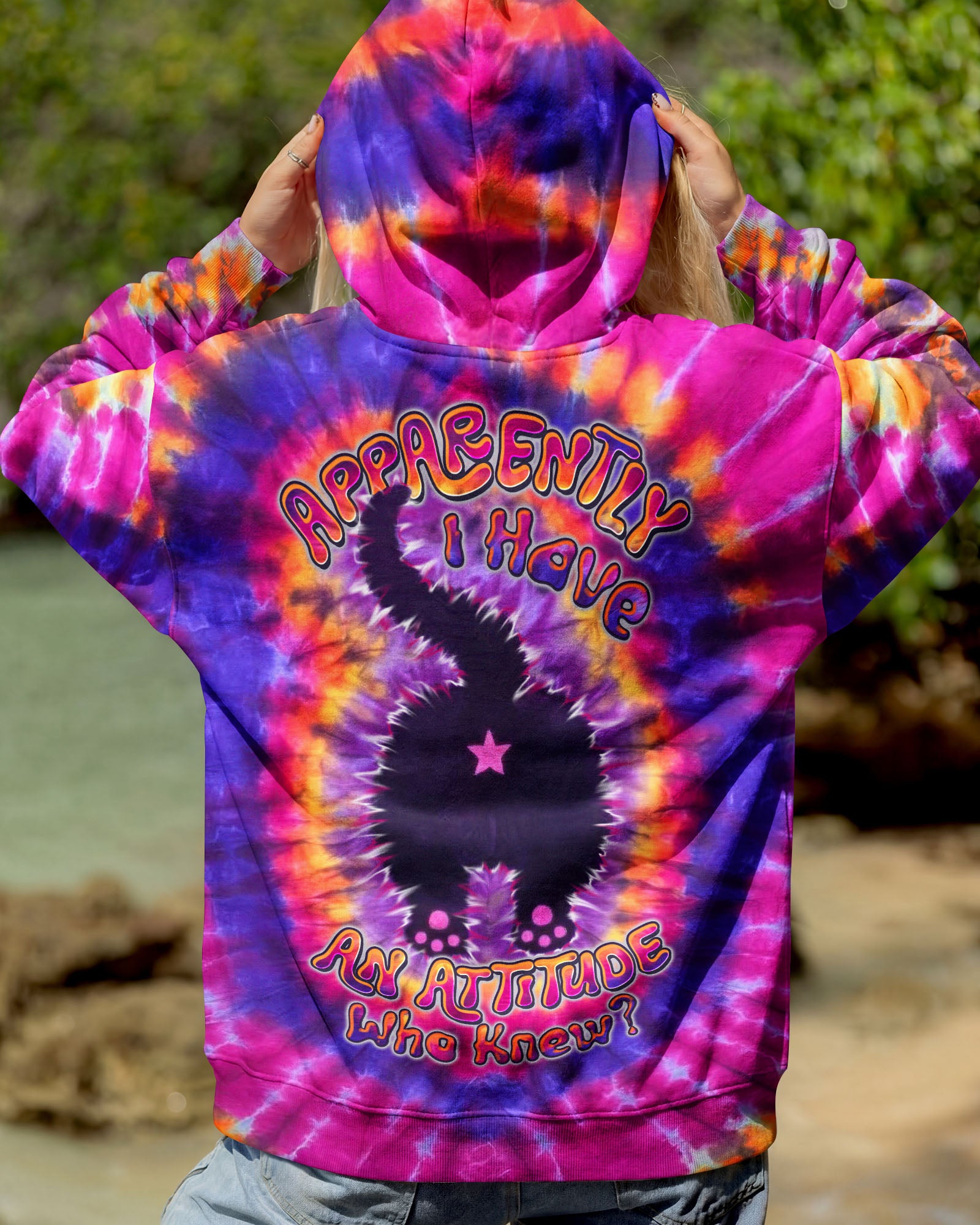 APPARENTLY I HAVE AN ATTITUDE WHO KNEW CAT ALL OVER PRINT - TLTW2003263