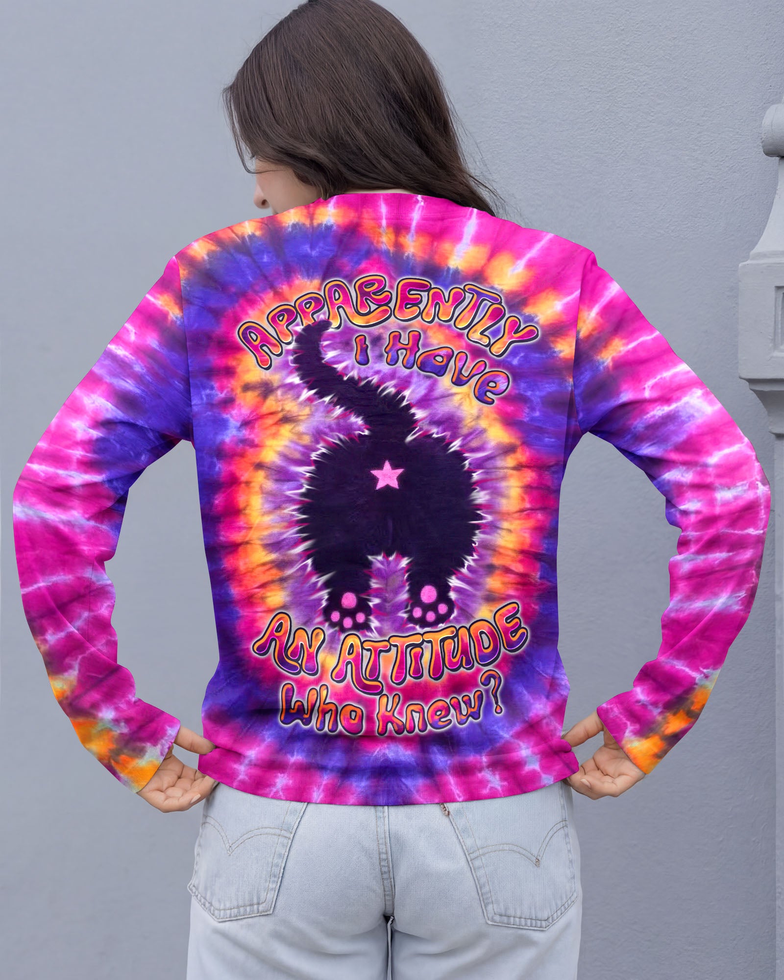 APPARENTLY I HAVE AN ATTITUDE WHO KNEW CAT ALL OVER PRINT - TLTW2003263