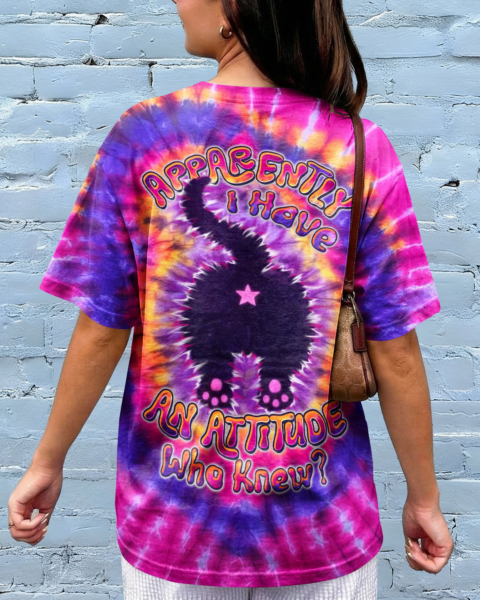 APPARENTLY I HAVE AN ATTITUDE WHO KNEW CAT ALL OVER PRINT - TLTW2003263