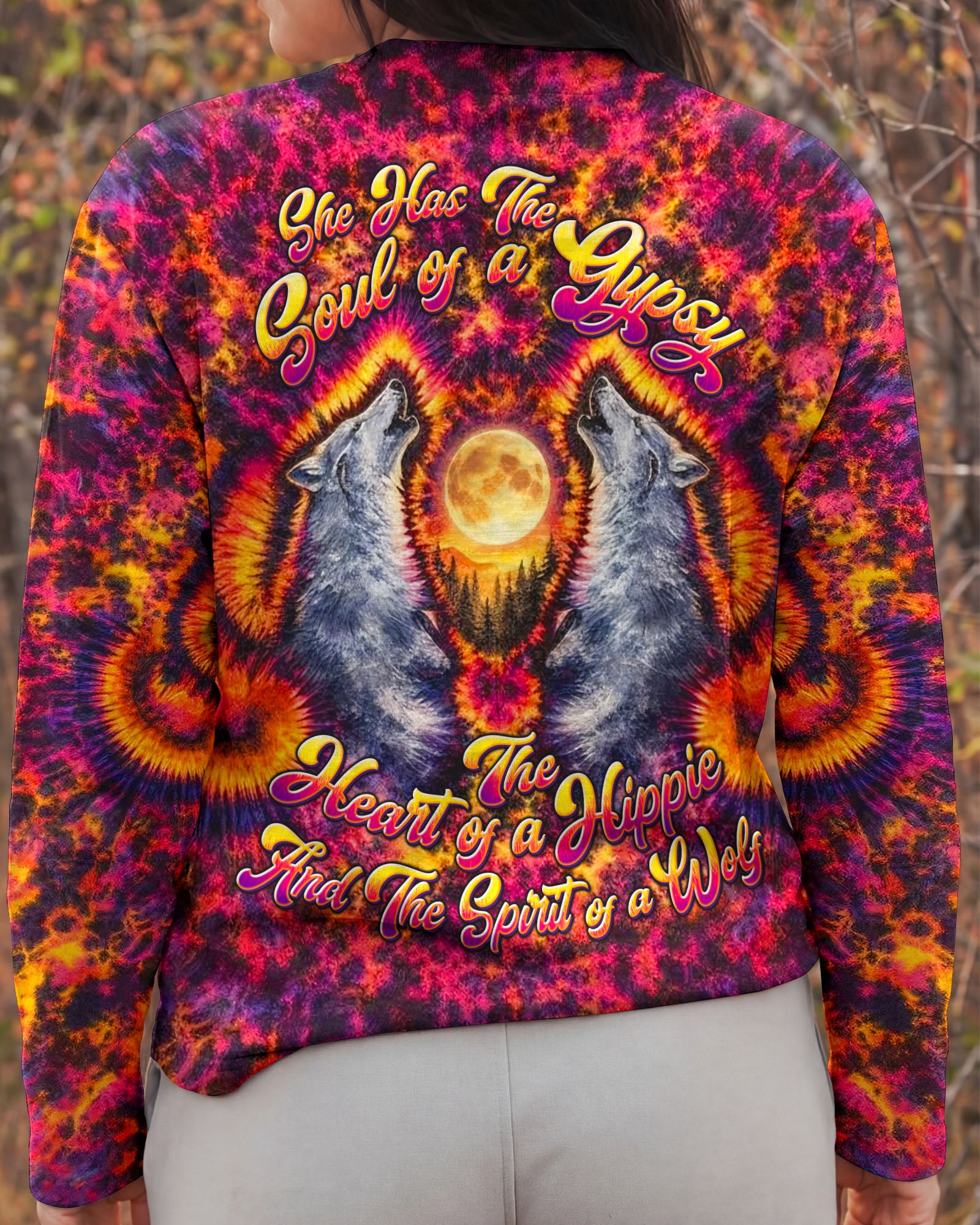SPIRIT OF A WOLF WATERCOLOR  PATTERN ALL OVER PRINT - TLTW2005262