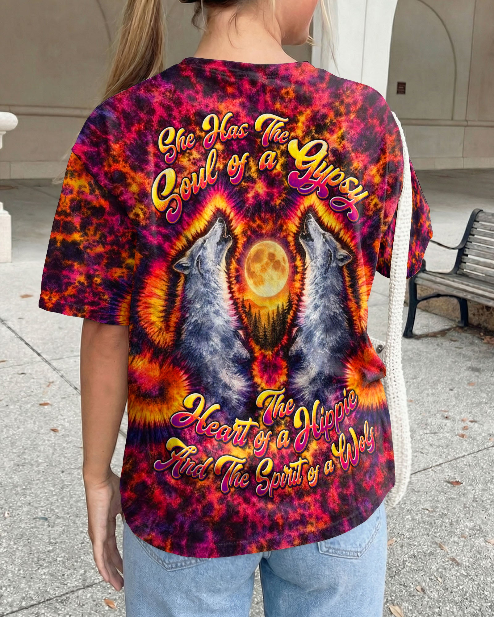 SPIRIT OF A WOLF WATERCOLOR  PATTERN ALL OVER PRINT - TLTW2005262