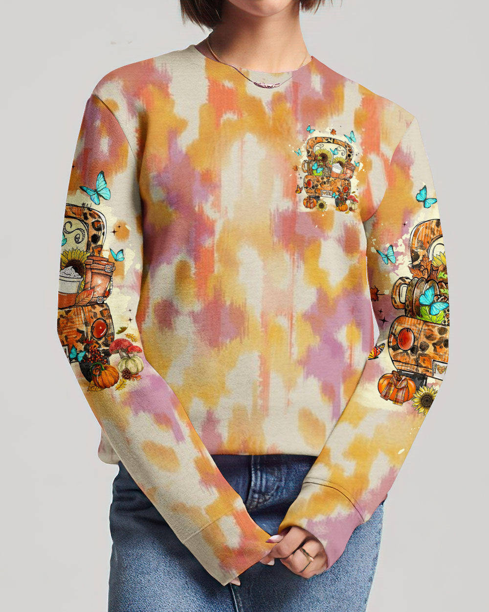 HAPPY FALL Y'ALL TIE DYE ALL OVER PRINT - TLTW2007231