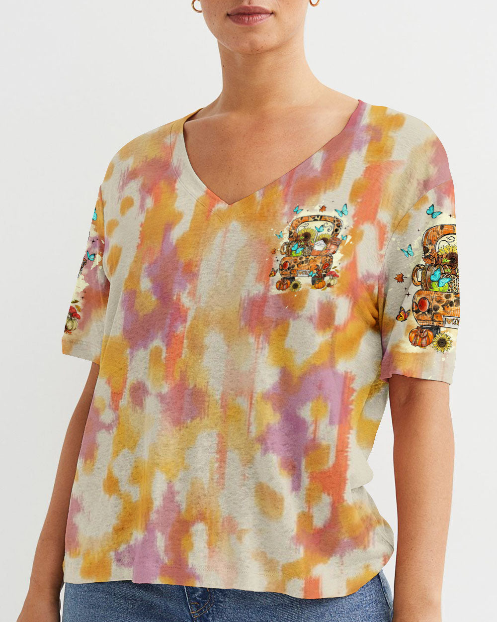 HAPPY FALL Y'ALL TIE DYE ALL OVER PRINT - TLTW2007231