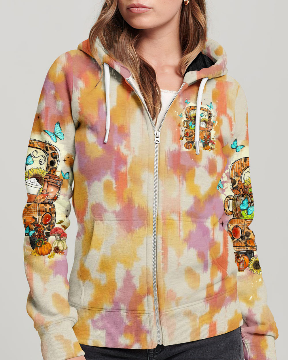 HAPPY FALL Y'ALL TIE DYE ALL OVER PRINT - TLTW2007231