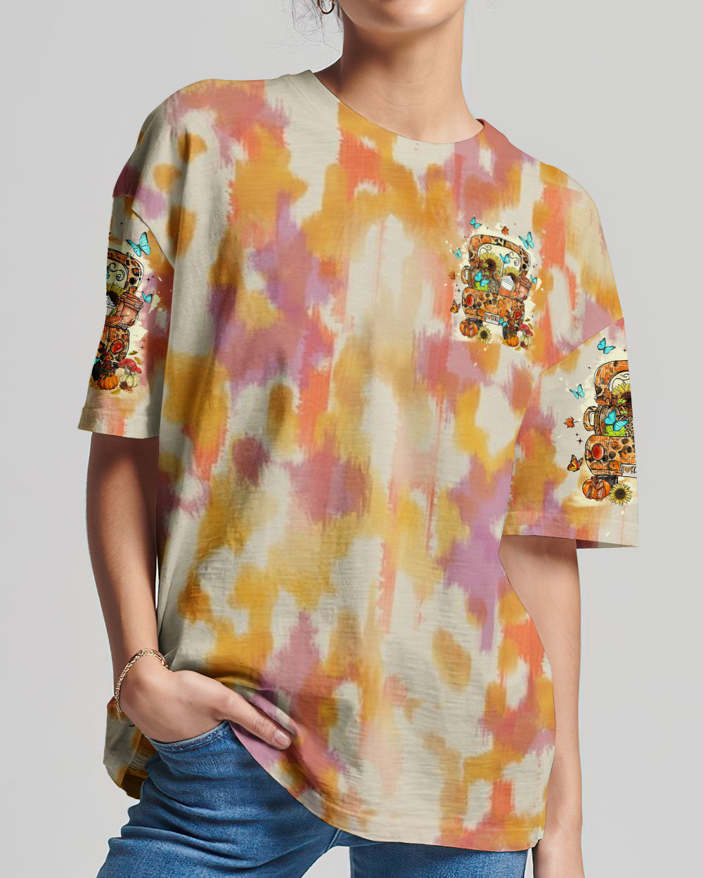 HAPPY FALL Y'ALL TIE DYE ALL OVER PRINT - TLTW2007231