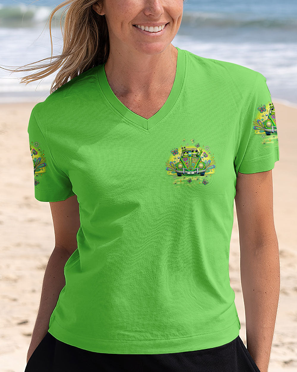 BE YOU THE WORLD WILL ADJUST FROG CAR ALL OVER PRINT  - TLTW2011245
