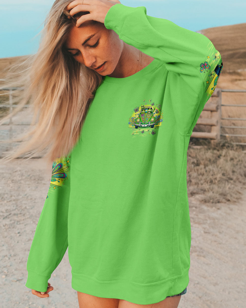 BE YOU THE WORLD WILL ADJUST FROG CAR ALL OVER PRINT  - TLTW2011245