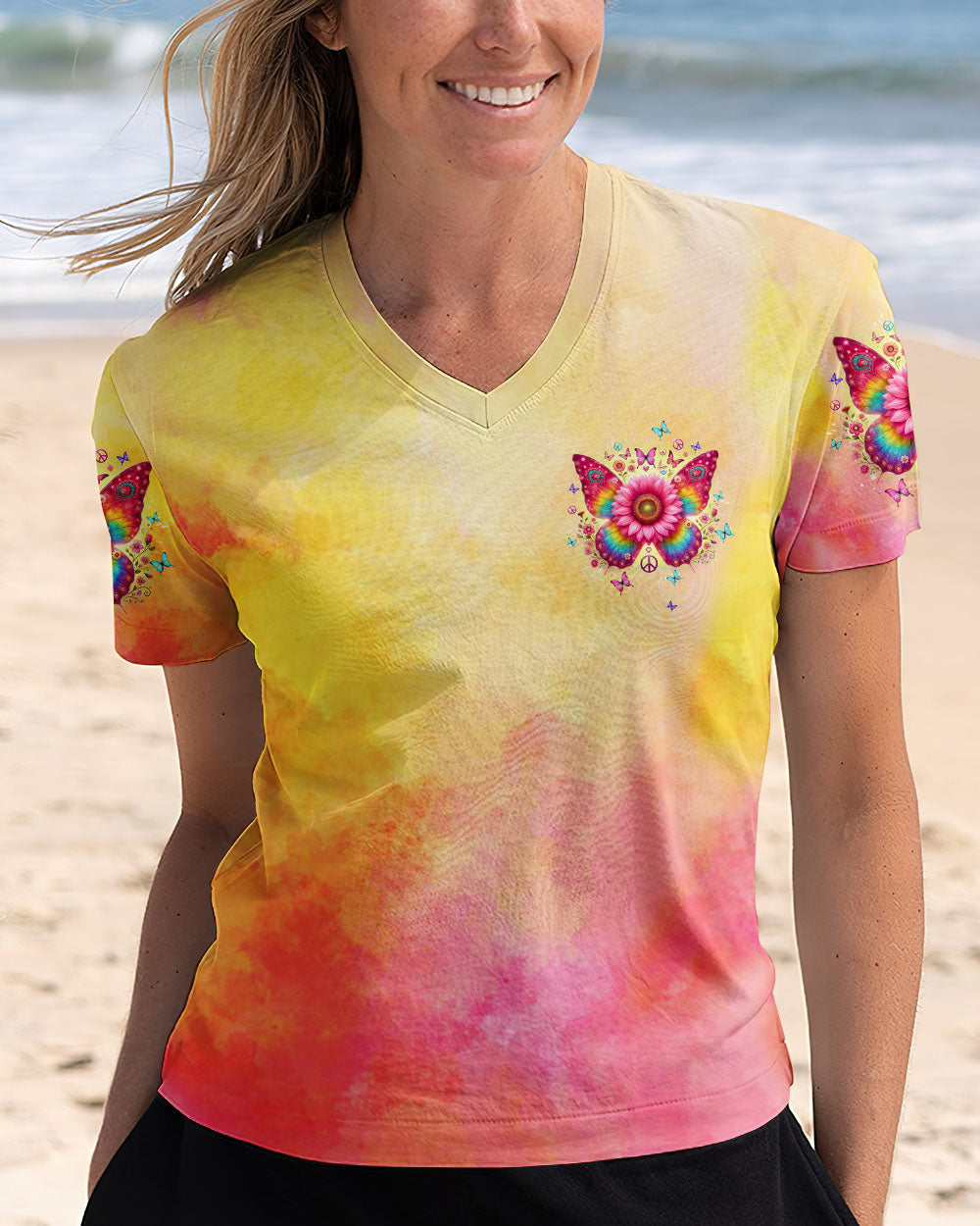 HIPPIE SOUL BUTTERFLY SUNFLOWER ALL OVER PRINT  -  TLTW2102254